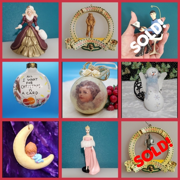 •Red and green star confetti acrylic resin pierced earrings• goldtone hooks• - Picture 11 of 14